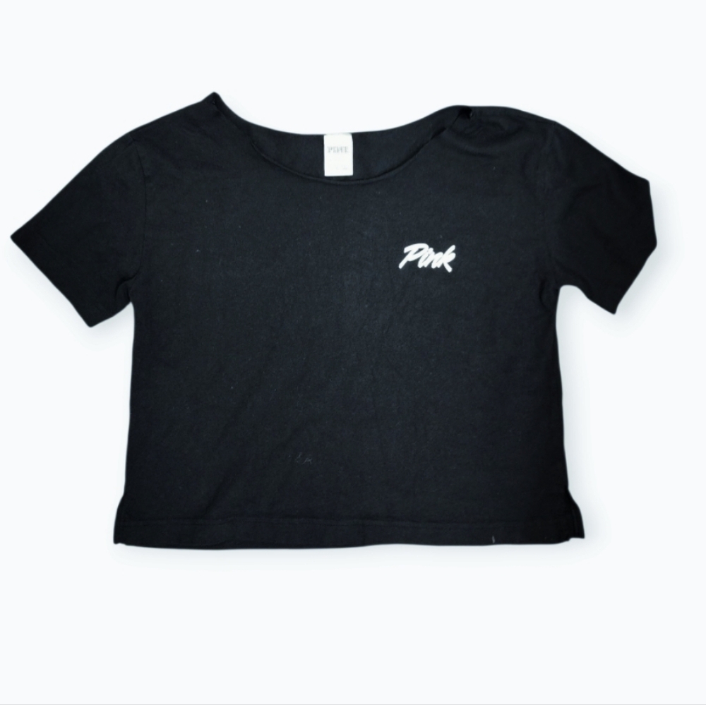 PINK Victoria's Secret Black Short Sleeve Tee